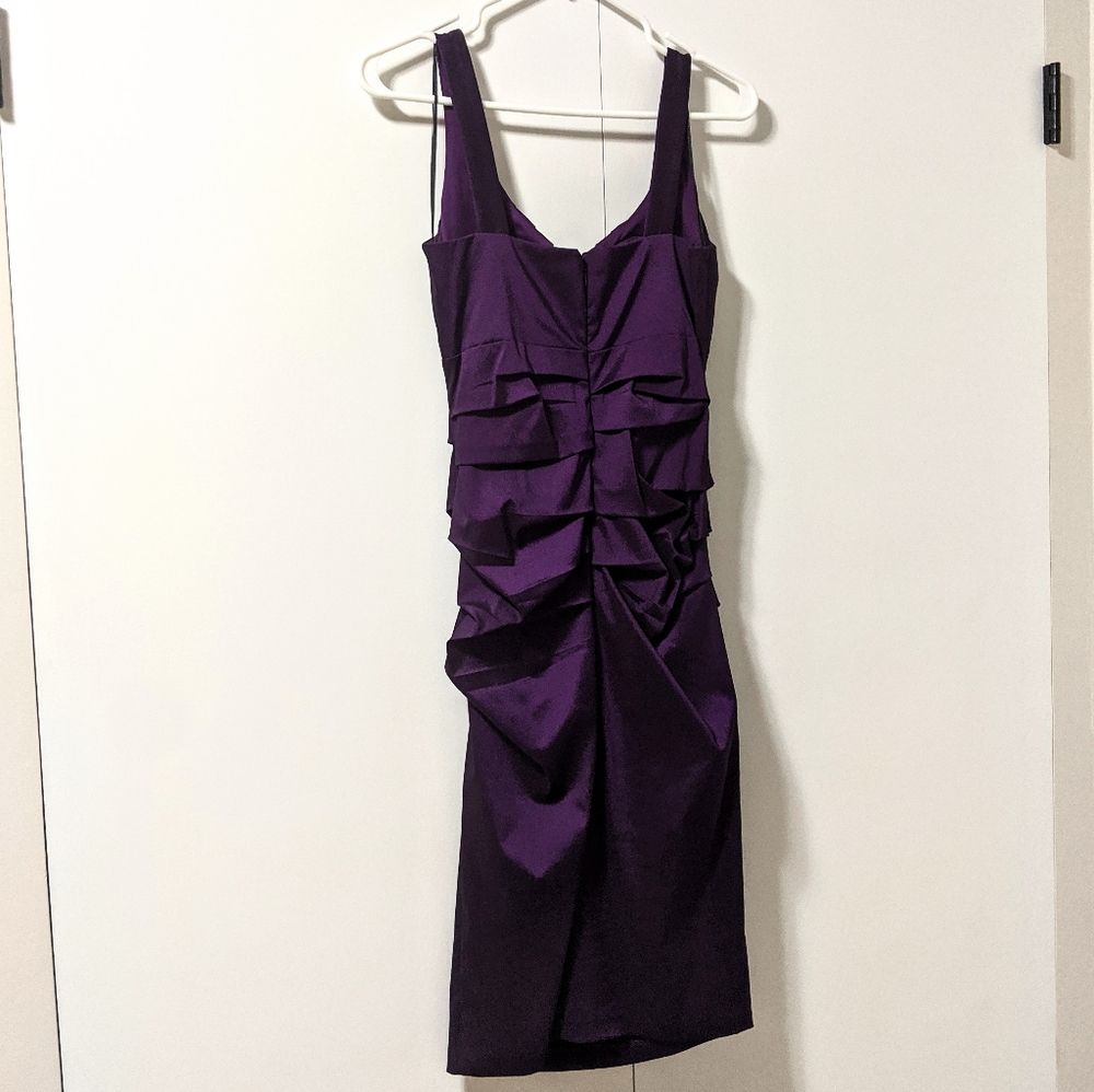 Purple Ruched Bodycon Dress - Picture 6 of 6